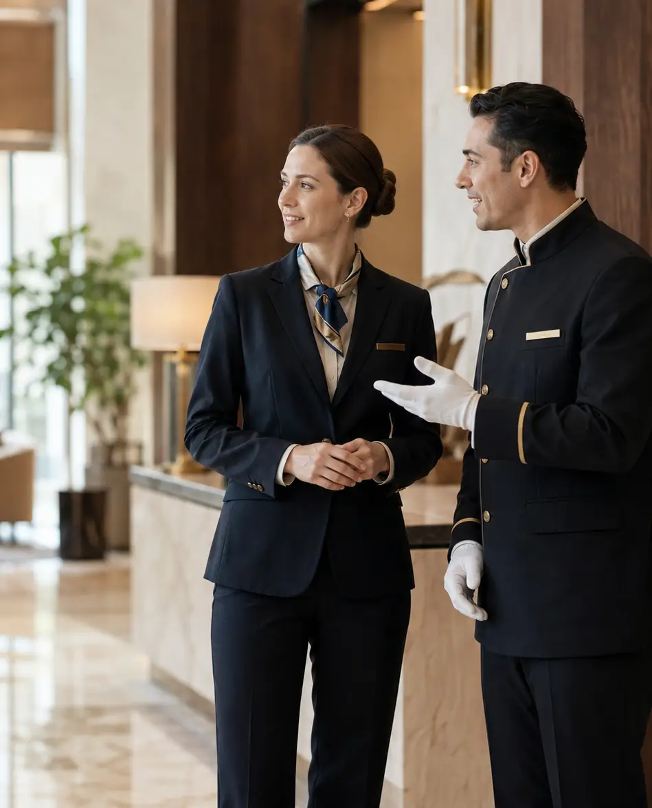 Luxury hotel uniform program
